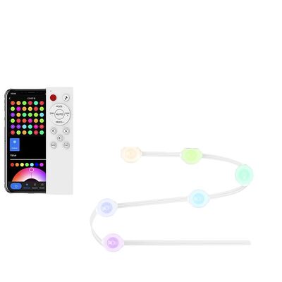 45M verstelbare buiten LED-luchten Afdullende knop APP 16 miljoen kleuren IP65 PVC-body villa vakantieversieringen