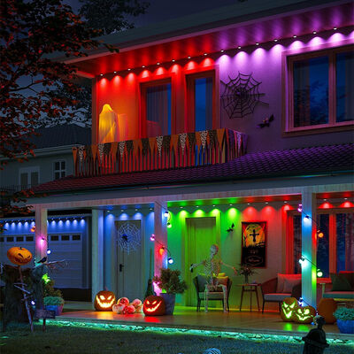 Single light string length 5M IP65 rated outdoor LED eaves lights adjustable 16 million colors static Christmas lights for villa holiday point lights